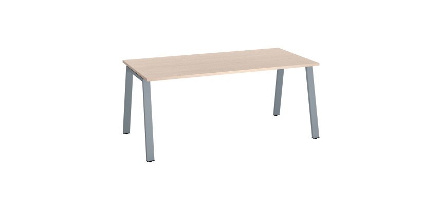 Rechte werkpost ECLA diepte 80 cm metalen onderstel