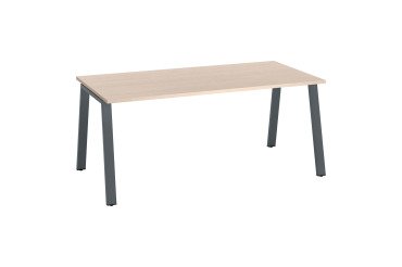 Schreibtisch ECLA, Tiefe 80 cm, Metallgestell