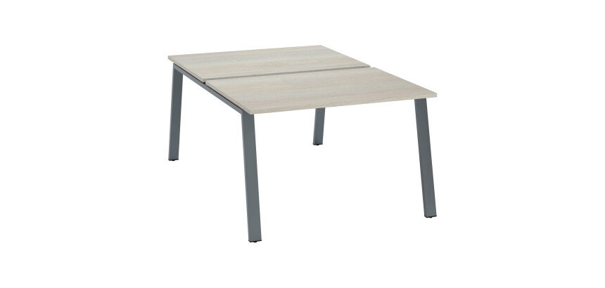 Pôle 2 Schreibtische mit Metallgestell ECLA Tiefe 166 cm