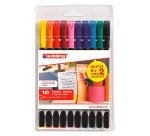 Rotuladores edding 1200 Punta media 1 mm - Paquete 10 colores surtidos