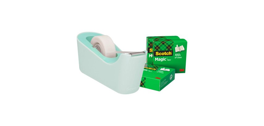 Pack heavy tape dispenser C 18 + 4 adhesive tape rolls Scotch Magic invisible for free 