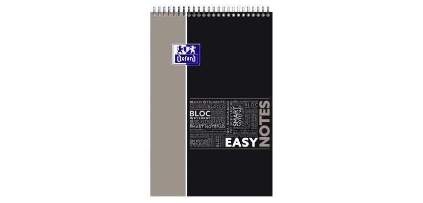 Bloc de bureau Easy Notes Oxford 21 x 32 cm spirales - grands carreaux - 80 feuilles