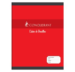 Notebook stapled Conquérant Sept 17 x 22 cm draft big squares 48 pages