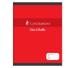 Cahier piqué Conquérant Sept 17 x 22 cm brouillon - grands carreaux - 48 pages