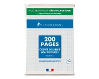 Hoesje 200 dubbele kopieën niet geperforeerd Conquérant Sept A4-formaat 21 x 29,7 cm grote ruiten 