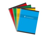 Spiral notebook Conquérant 17 x 22 cm large squares 100 pages