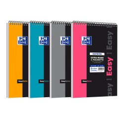 Bloc de bureau Easy Notes Oxford 21 x 32 cm spirales - grands carreaux - 80 feuilles