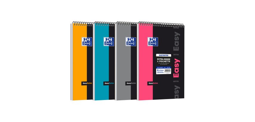 Bloc de escritorio Easy Notes Oxford 21 x 32 cm espiral - cuadros grandes - 80 hojas