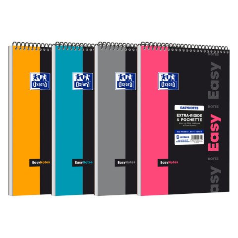 Bloc de escritorio Easy Notes Oxford 21 x 32 cm espiral - cuadros grandes - 80 hojas