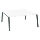 Pole 2 desks with metal frame ECLA