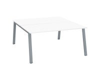 Pôle 2 bureaux piètement métal ECLA profondeur 166 cm