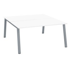 Pôle de 2 bureaux droits blanc L 160 x P 80 cm piétement métal - Arch