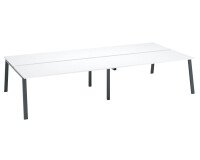 Bench 4 scrivanie Ecla gambe in metallo