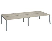 Bench 4 scrivanie Ecla gambe in metallo