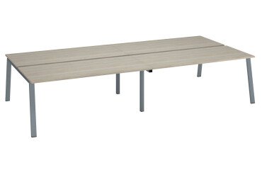 Bench 4 scrivanie Ecla gambe in metallo