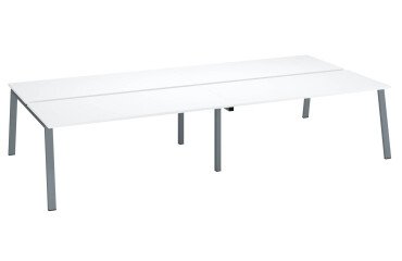 Bench 4 scrivanie Ecla gambe in metallo