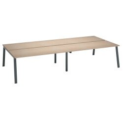 Bench 4 scrivanie Ecla gambe in metallo