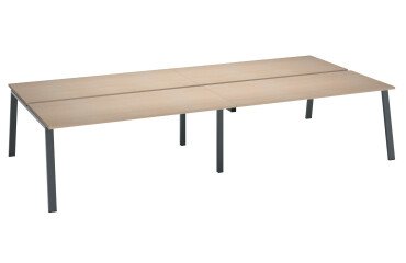 Bench 4 scrivanie Ecla gambe in metallo