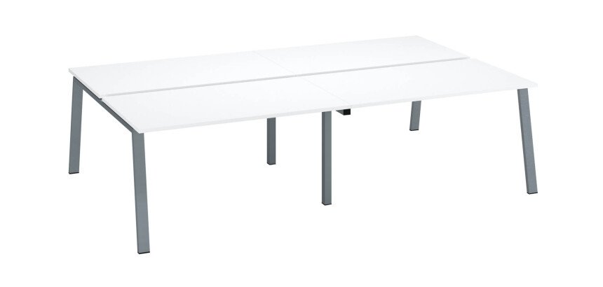 Bench 4 scrivanie Ecla gambe in metallo