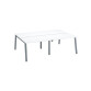 Pôle de 4 bureaux droits blanc L 120 x P 80 cm piétement métal - Arch