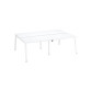 Pôle de 4 bureaux droits blanc L 120 x P 80 cm piétement métal - Arch