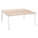Pole 2 desks with metal frame ECLA