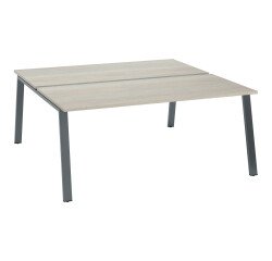 Pôle 2 bureaux piètement métal ECLA