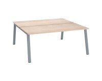 Pôle 2 bureaux piètement métal ECLA profondeur 166 cm