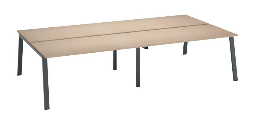 Pack 4 Büroinline-Kufen ECLA L 140 oder 160 cm + gratis Schiebeplatten