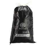 Garbage bag 110 L superior quality with drawstring Bruneau - box of 100