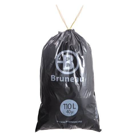 Bolsas de basura con Autocierre Bruneau 30 micras 110L - Paquete de 100 bolsas