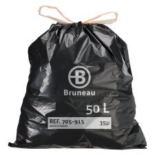 Garbage bag 50 L superior quality with drawstring Bruneau - box of 100