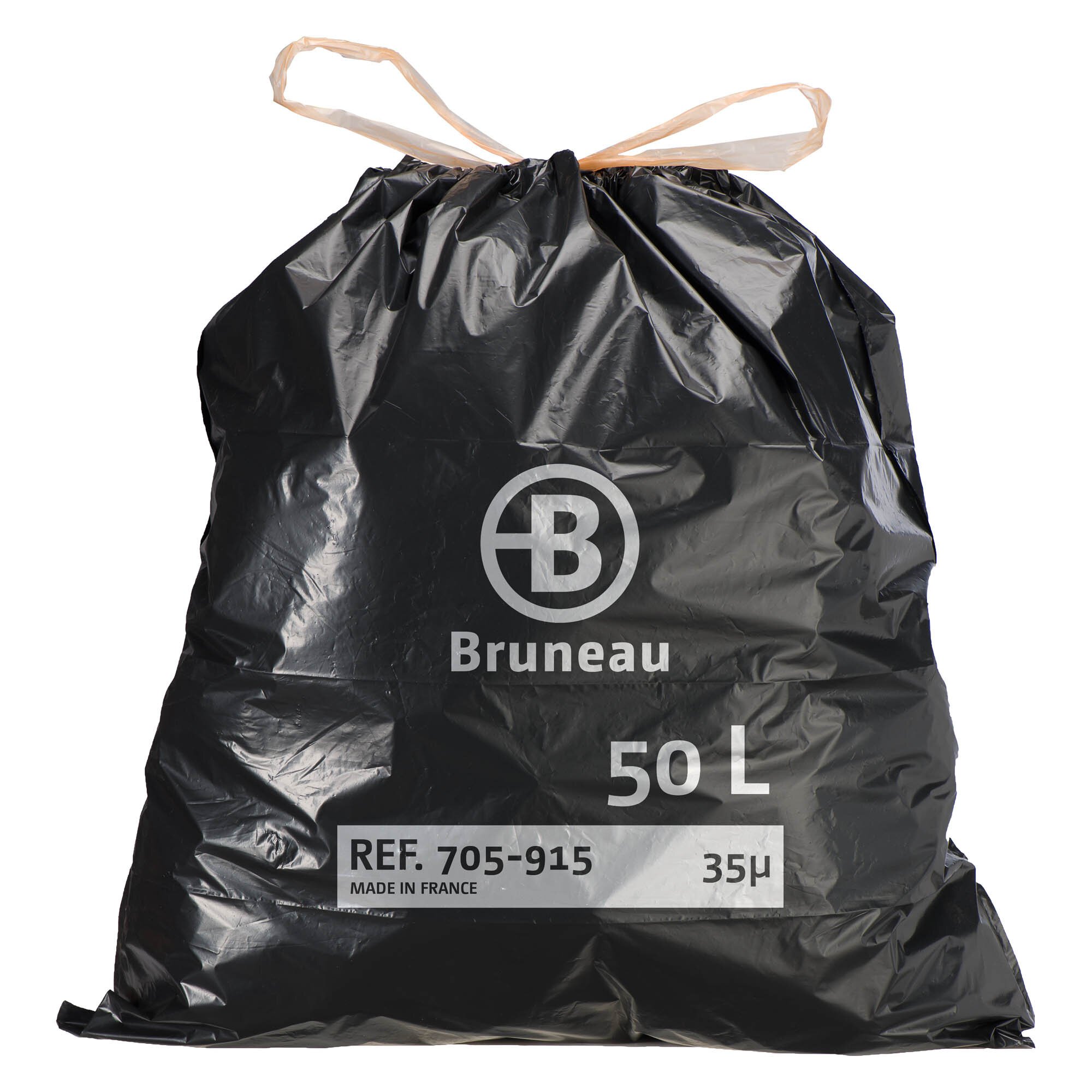 Pack 2 1 garbage bags 50 l superior quality with drawstring