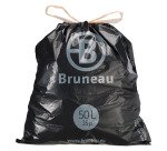 Bolsas de basura con Autocierre Bruneau 35 micras 50L - Paquete de 100 bolsas