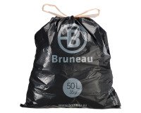 Müllbeutel 50 L erstklassige Qualität mit Bandverschluss Bruneau - Schachtel von 100