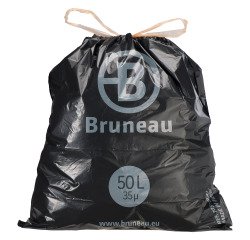 Müllbeutel 50 L erstklassige Qualität mit Bandverschluss Bruneau - Schachtel von 100