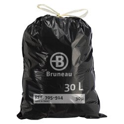 Garbage bag 30 L superior quality with drawstring Bruneau - box of 100