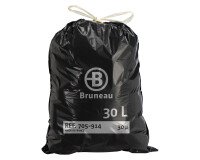 Garbage bag 30 L superior quality with drawstring Bruneau - box of 100