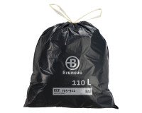 Bolsas de basura con Autocierre Bruneau 32 micras 110L - Paquete de 100 bolsas