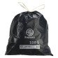 Sac poubelle 110 litres à liens coulissants Bruneau gris - 100 sacs