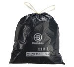 Bolsas de basura con Autocierre Bruneau 32 micras 110L - Paquete de 100 bolsas
