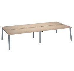 Bench 4 scrivanie Ecla gambe in metallo