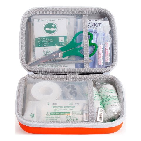 Botiquín primerios auxilios SaveBox 6 x 12 x 18 cm - 5 personas
