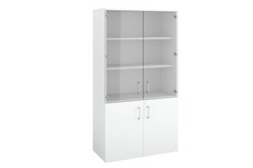 Portes verre ECLA pour bibliothèque haute L 100 cm - lot de 2