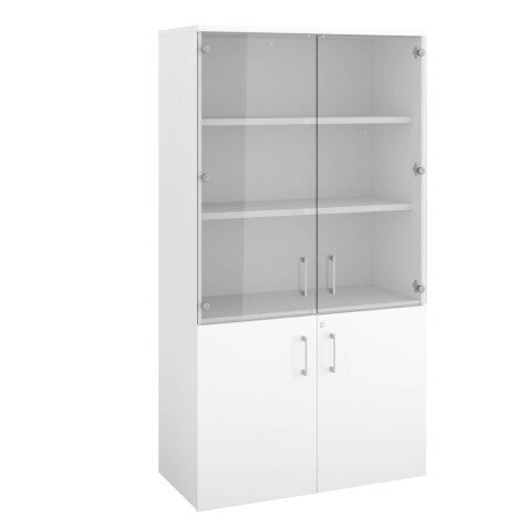 Portes verre ECLA pour bibliothèque haute L 100 cm - lot de 2