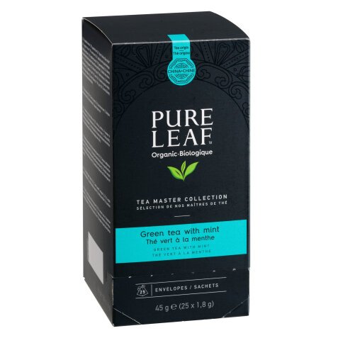 Thé vert menthe Bio Pure Leaf - Boîte de 25 sachets pyramides