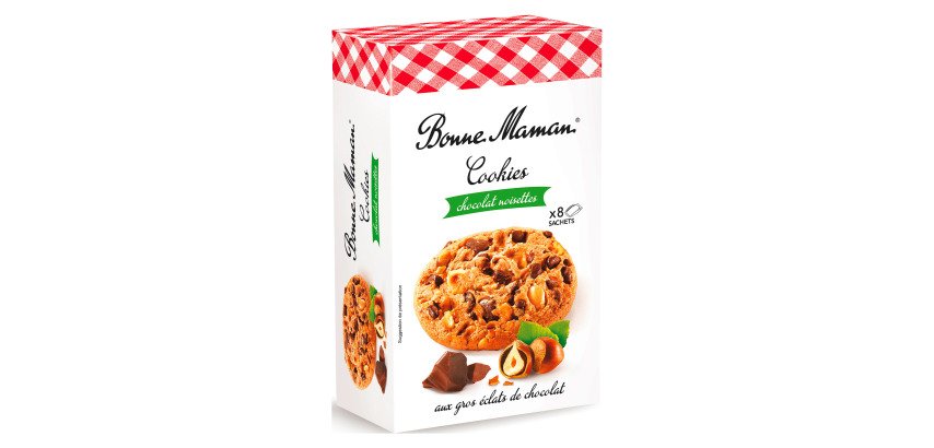Cookies choco noisettes Bonne Maman  - Paquet de 225 g