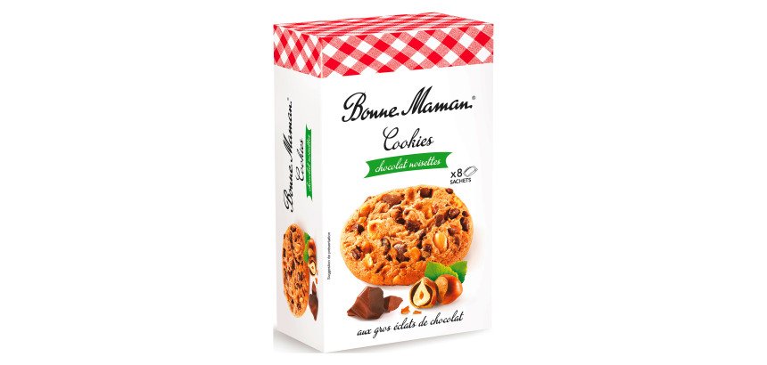 Cookies chocolat noisettes Bonne Maman - Boite de 225 g