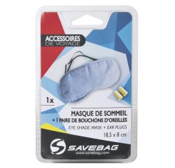 SAVEBAG Cotton sleep mask + Pair of ear plugs