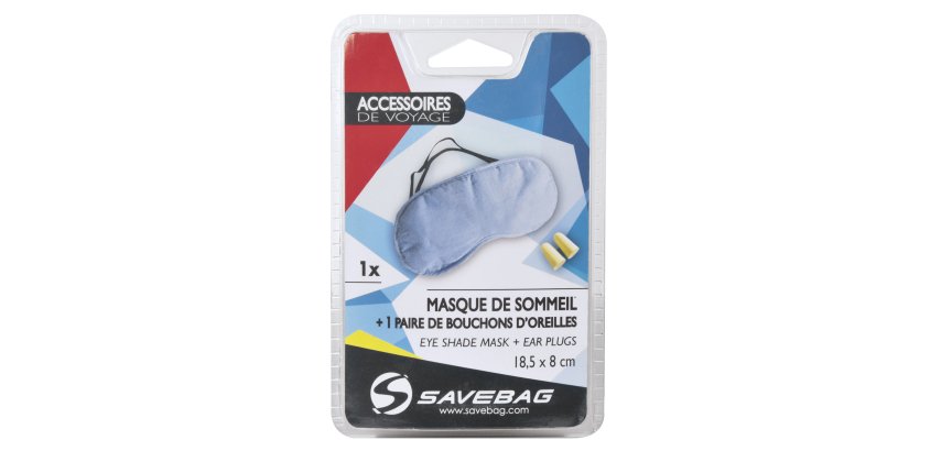SAVEBAG Cotton sleep mask + Pair of ear plugs